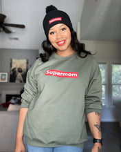 Load image into Gallery viewer, Supermom Sweatshirt Military Green