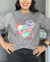 Load image into Gallery viewer, Supermom Tattoo Sweatshirt Charcoal Gray