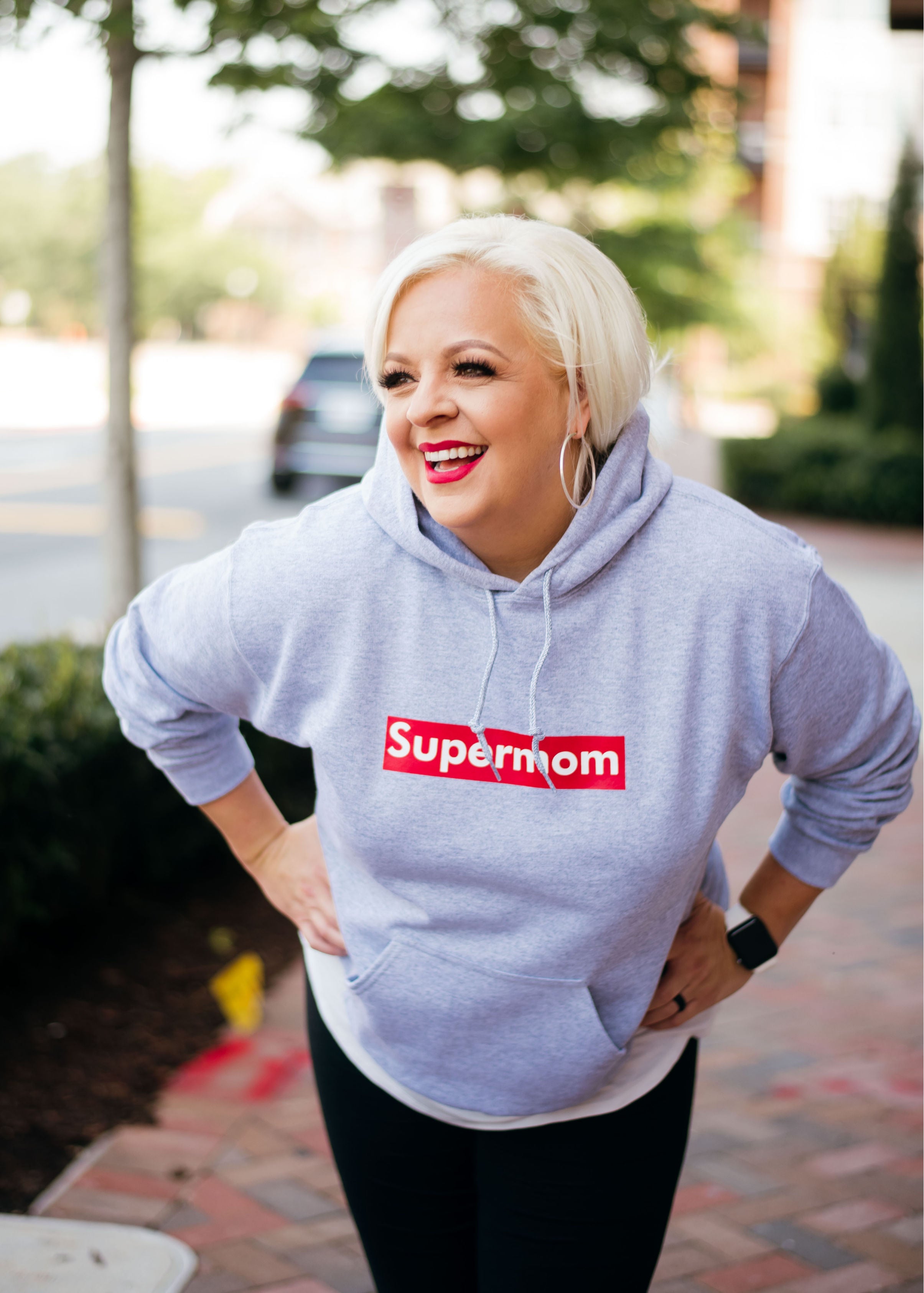 Supermom Hoodie in Gray – Supermom Culture 