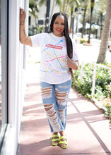 Load image into Gallery viewer, Neon Supermom Splatter Tee