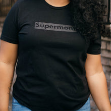 Load image into Gallery viewer, Black on Black Supermom Tee